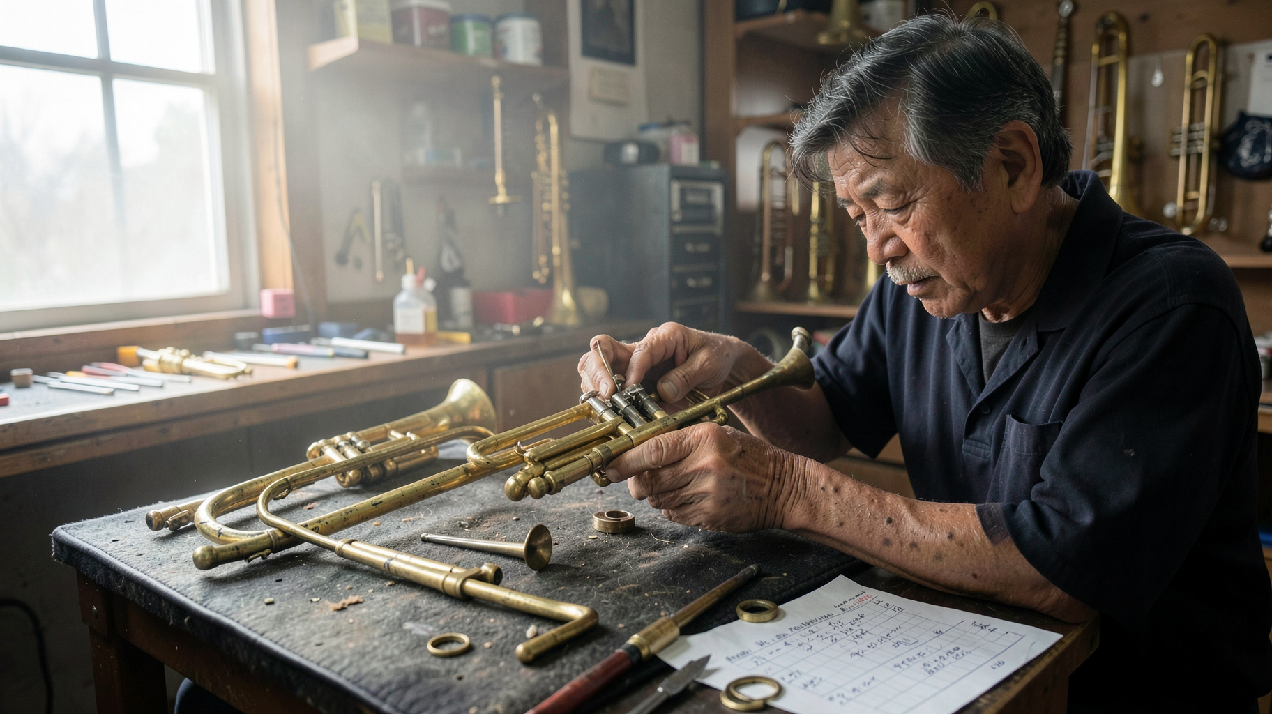 浜松の金管楽器修理店に学ぶ、中古楽器の再生販売と在庫価値の高め方のニュース解説イメージ