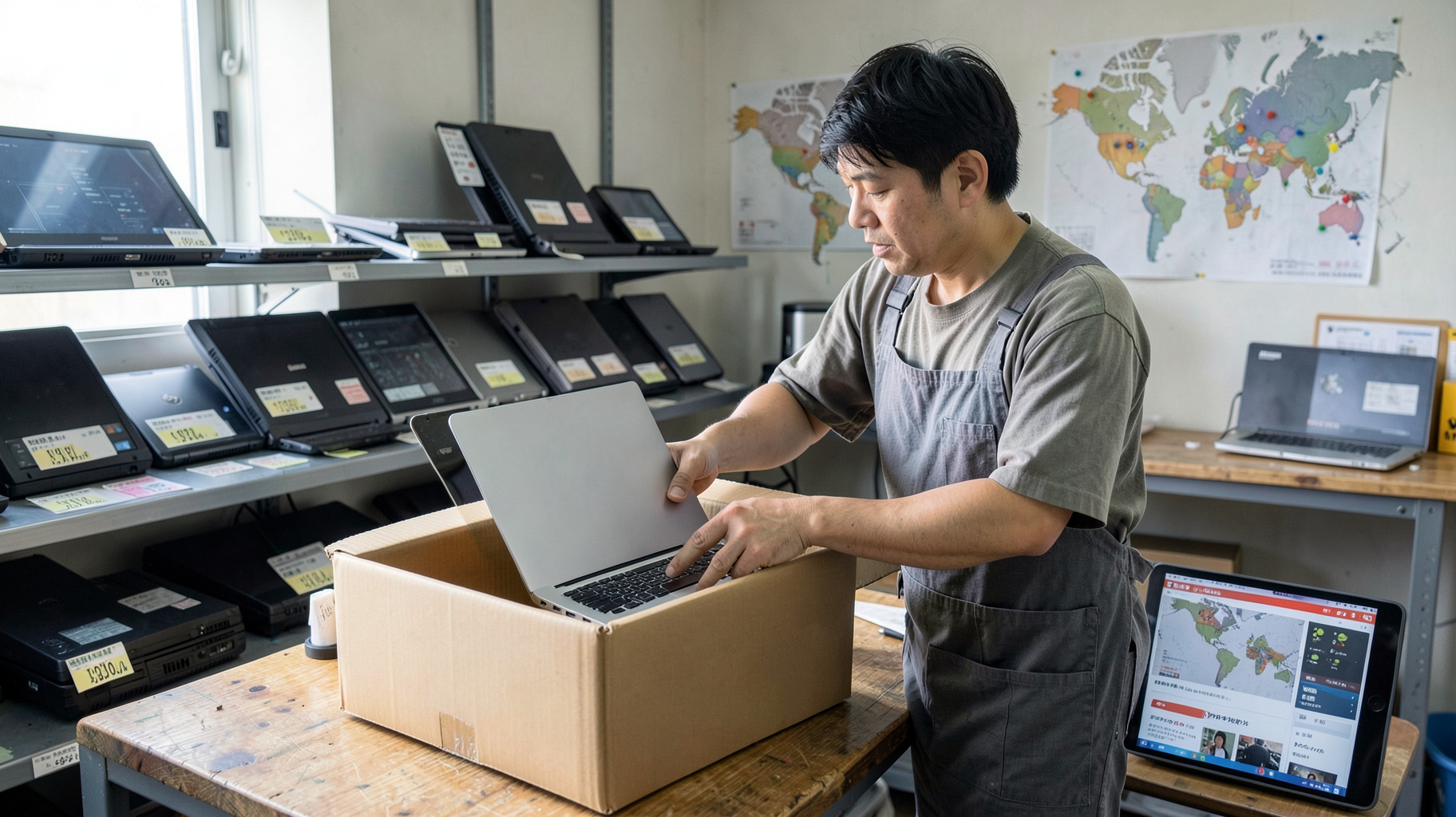 世界の中古マケプレ43社から見えた、中古PC販売店が今選ぶべき自社の販路と役割分担のニュース解説イメージ