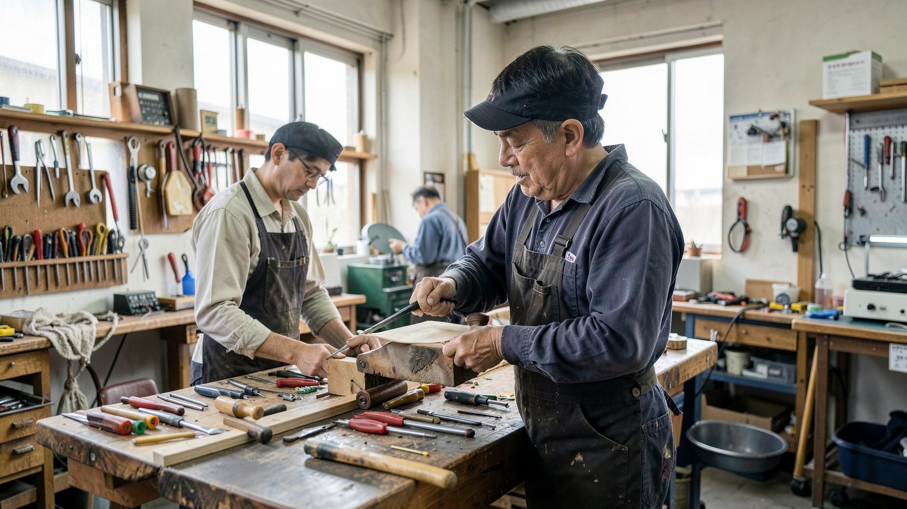 楽器整備・修理の内製と外注に関するAI生成イメージ写真